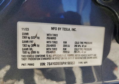 2023 Tesla Model Y, Rear End damage, Copart lot 67472776, photo 13 of 15