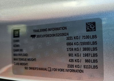2019 Chevrolet Silverado K1500 Lt, Front End damage, Copart lot 71809116, photo 13 of 15