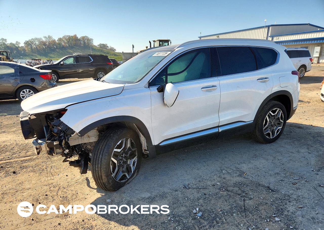 2022 Hyundai Santa Fe Limited, daño Frontal, Copart lote 74077726