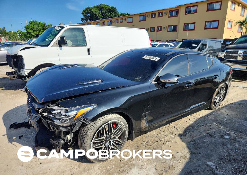 2023 Kia Stinger Gt2, daño Frontal, Copart lote 68960586