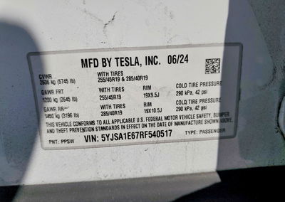 2024 Tesla Model S, uszkodzenie: Przód, Copart lot 66211306, zdjęcie 12 z 12