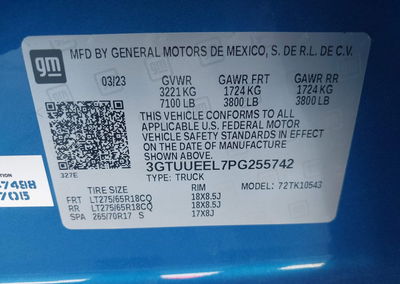 2023 Gmc Sierra 1500 4wd  Short Box At4, Left & Right Side damage, Iaai lot 46277160, photo 9 of 20