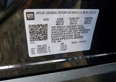2026 Chevrolet Equinox Lt, Front End damage, Copart lot 71420456, photo 13 of 15