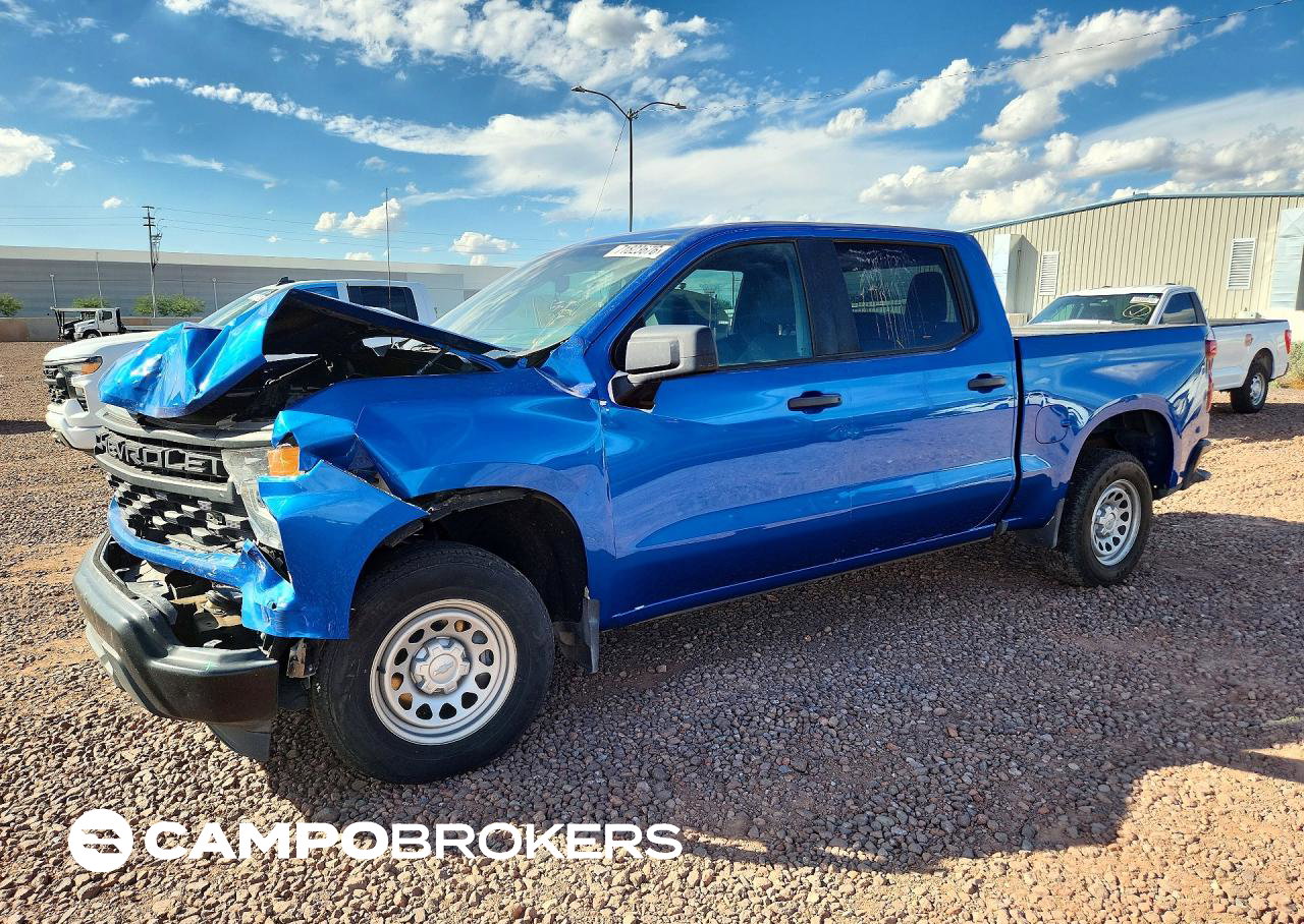 2022 Chevrolet Silverado C1500, daño Frontal, Copart lote 71823676