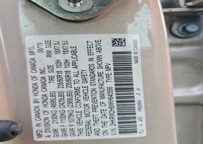 2019 Honda Cr-v Exl, Front End damage, Copart lot 79710965, photo 13 of 13