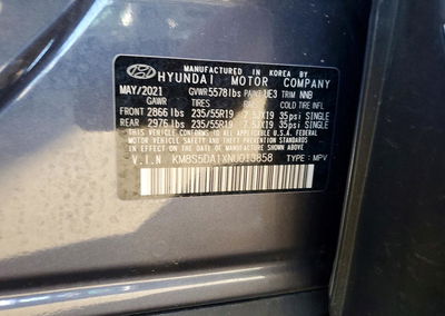 2022 Hyundai Santa Fe Limited, uszkodzenie: Tył, Copart lot 70735236, zdjęcie 12 z 13