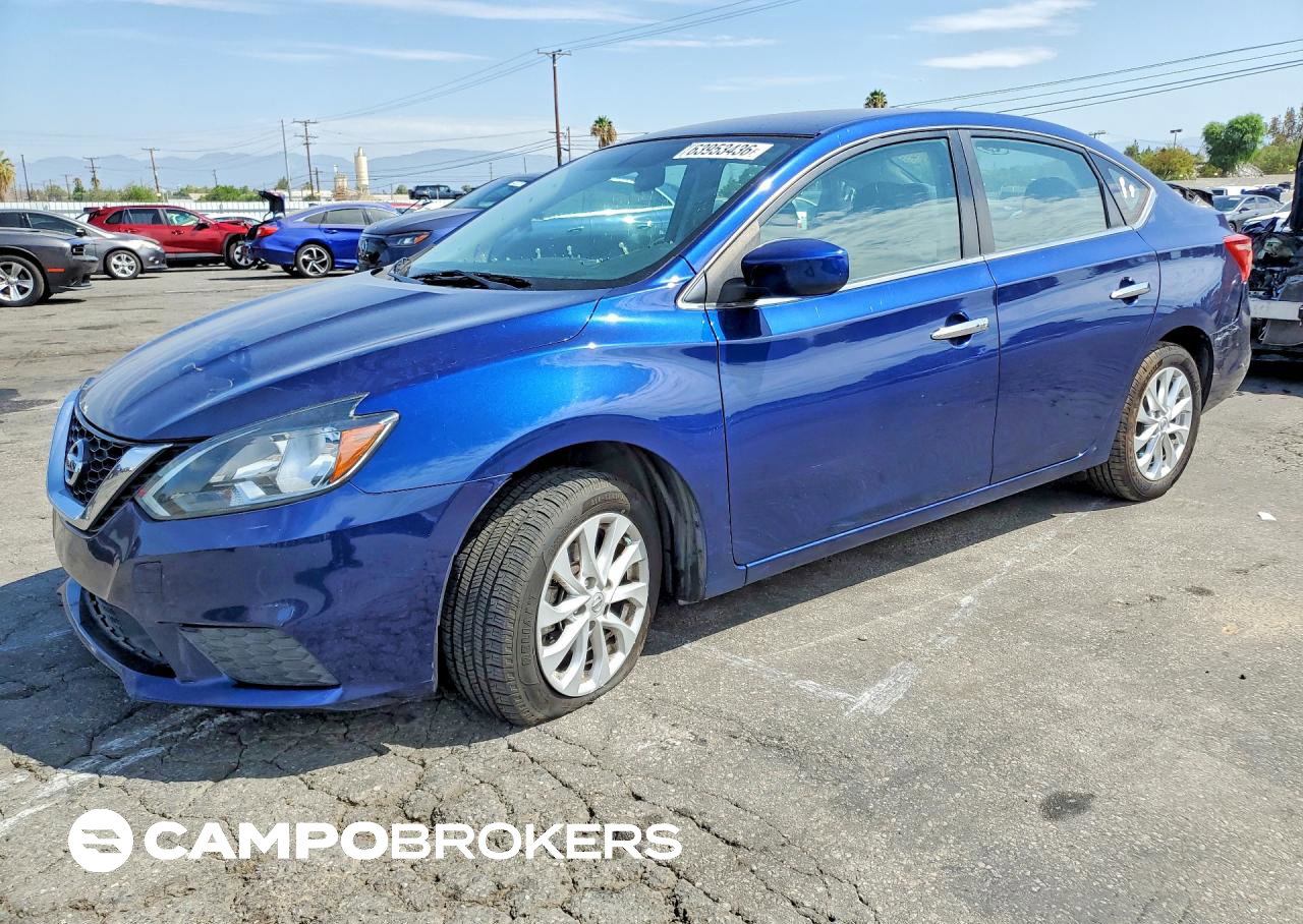 2019 Nissan Sentra Sv, Front End damage, Copart lot 63953436