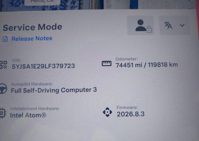 2020 Tesla Model S Long Range Dual Motor All-wheel Drive/long Range Plus Dual Motor All-wheel Drive, uszkodzenie: Prawy