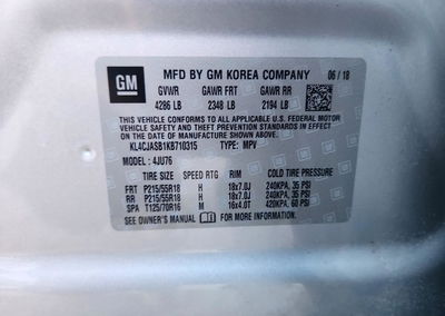 2019 Buick Encore Preferred, daño Abolladuras/rayones menores, Copart lote 72640296, foto 13 de 13