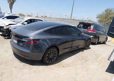 2022 Tesla Model 3 Performance Dual Motor All-wheel Drive, пошкодження: Лівий бік, Iaai лот 45791035, фото 14 з 21