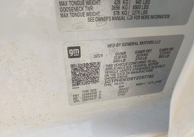2026 Gmc Sierra 1500 , Short Bed, Slt, Rwd, uszkodzenie: Przód, Iaai lot 46407815, zdjęcie 9 z 19