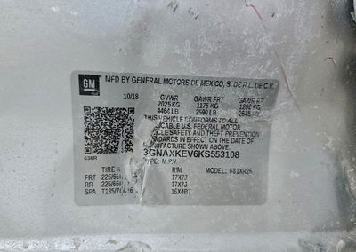 2019 Chevrolet Equinox Lt, uszkodzenie: Bok, Copart lot 97100385, zdjęcie 13 z 15