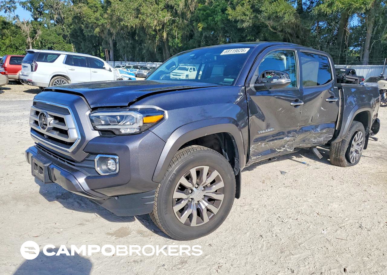 2022 Toyota Tacoma Limited, daño Lateral, Copart lote 69119626