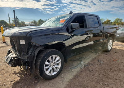 2021 Chevrolet Silverado K1500 Custom, daño Frontal, Copart lote 73030686