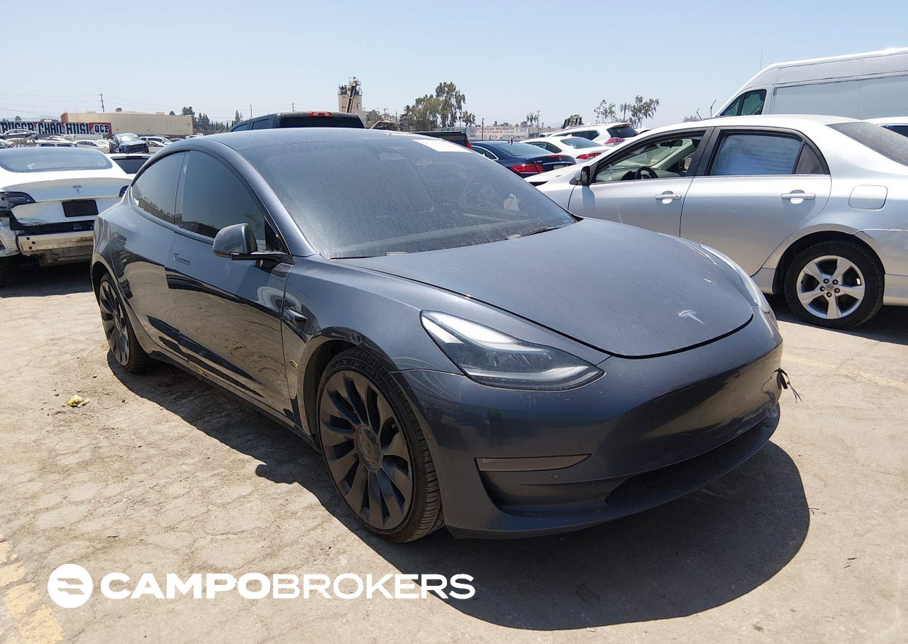 2022 Tesla Model 3 Performance Dual Motor All-wheel Drive, пошкодження: Лівий бік, Iaai лот 45791035