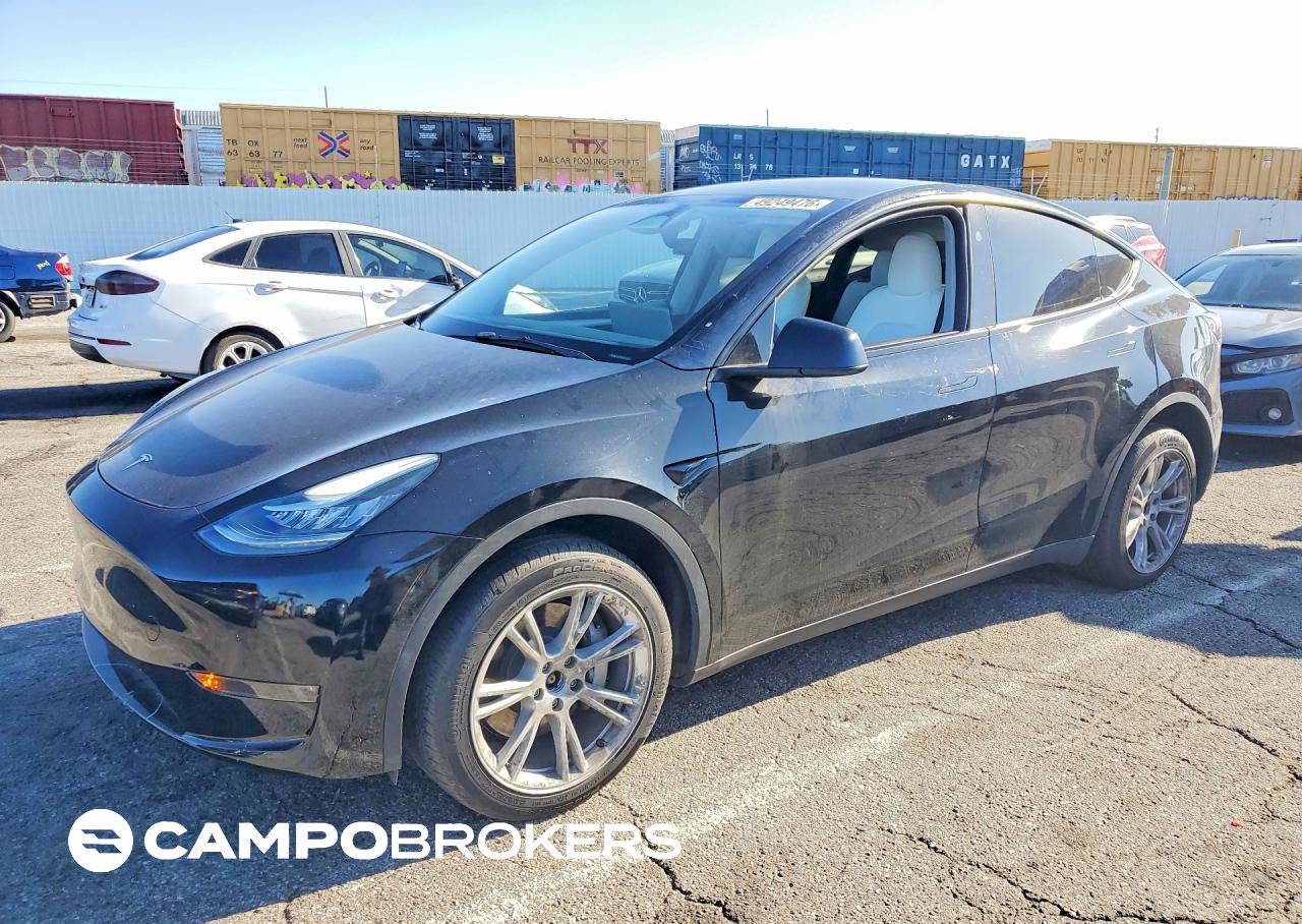 2023 Tesla Model Y, Rear End damage, Copart lot 49249476