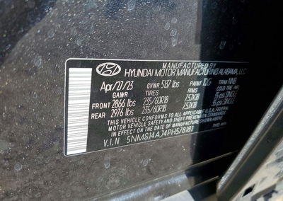 2023 Hyundai Santa Fe Se, uszkodzenie: Bok, Copart lot 74091956, zdjęcie 12 z 14
