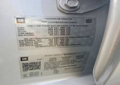 2021 Chevrolet Silverado C1500 Lt, Rear End damage, Copart lot 65386616, photo 12 of 12
