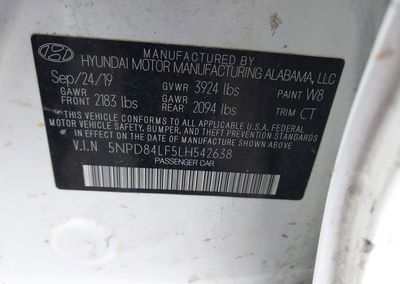 2020 Hyundai Elantra Sel, daño Lateral derecho, Iaai lote 46152433, foto 9 de 17