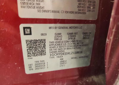 2020 Chevrolet Silverado K1500 Lt, uszkodzenie: Przód, Copart lot 72555656, zdjęcie 12 z 12