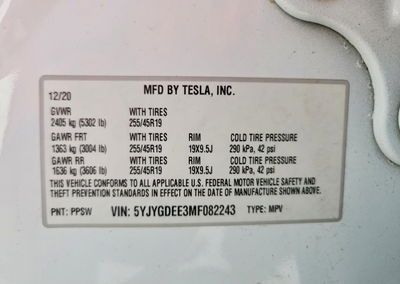 2021 Tesla Model Y, пошкодження: Бік, Copart лот 68661516, фото 12 з 14