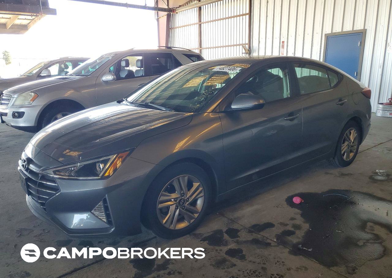 2019 Hyundai Elantra Sel, Undercarriage damage, Copart lot 74827406
