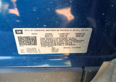 2020 Chevrolet Equinox Lt, Front End damage, Copart lot 71399676, photo 13 of 15