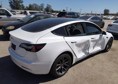 2022 Tesla Model 3 Rear-wheel Drive, Right Side damage, Iaai lot 46161250, photo 4 of 18