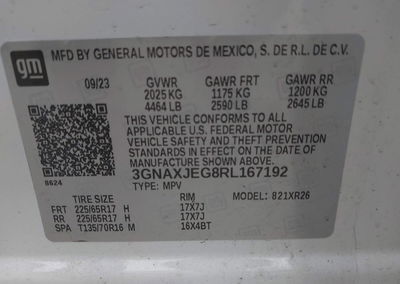 2024 Chevrolet Equinox Fwd 2fl, uszkodzenie: Tył, Iaai lot 46201908, zdjęcie 9 z 22