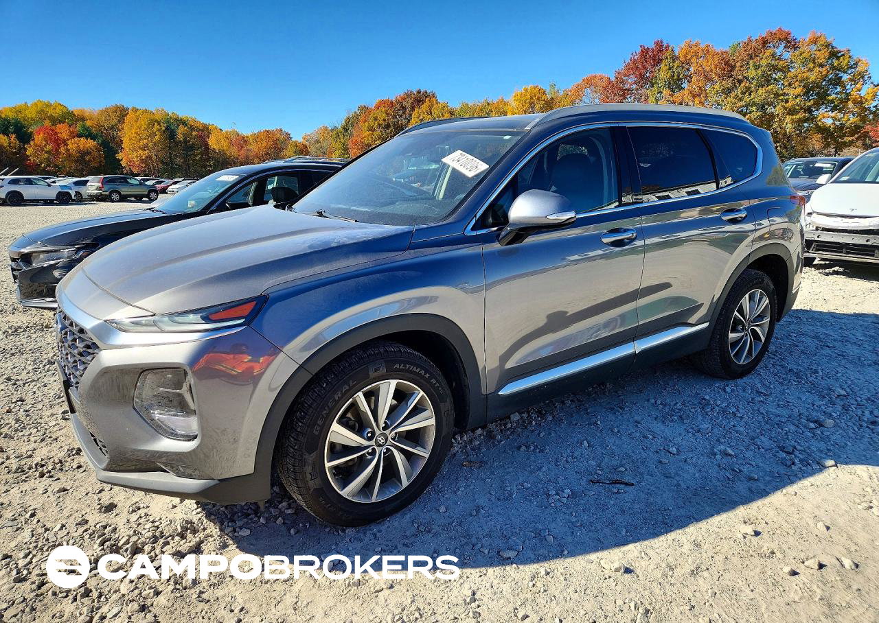 2020 Hyundai Santa Fe Sel, Side damage, Copart lot 73410096