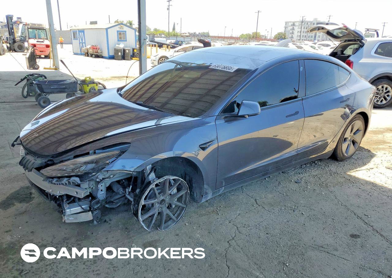 2023 Tesla Model 3, Front End damage, Copart lot 63075886