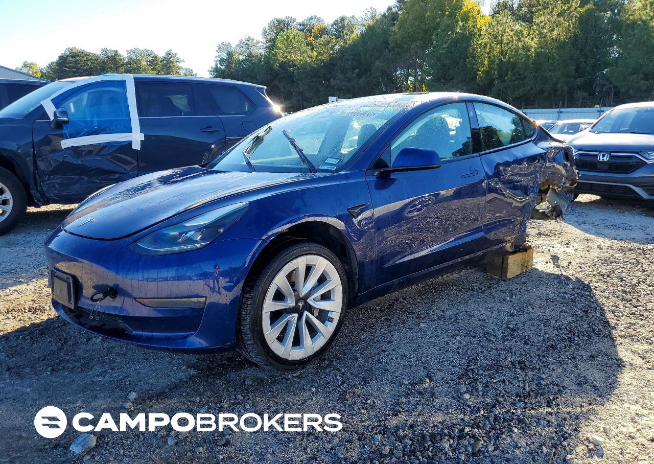 2023 Tesla Model 3, daño Trasero, Copart lote 73330326