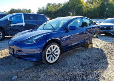 2023 Tesla Model 3, Rear End damage, Copart lot 73330326