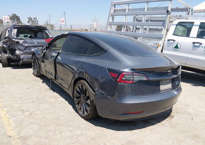 2022 Tesla Model 3 Performance Dual Motor All-wheel Drive, пошкодження: Лівий бік, Iaai лот 45791035, фото 3 з 21