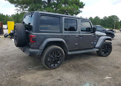 2021 Jeep Wrangler Unlimited Sahara 4xe, daño Lateral, Copart lote 69296476, foto 3 de 12