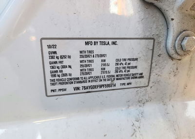2023 Tesla Model Y, Front End damage, Copart lot 73322926, photo 13 of 13
