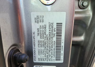 2020 Honda Cr-v Exl, daño Trasero, Copart lote 74071196, foto 13 de 13