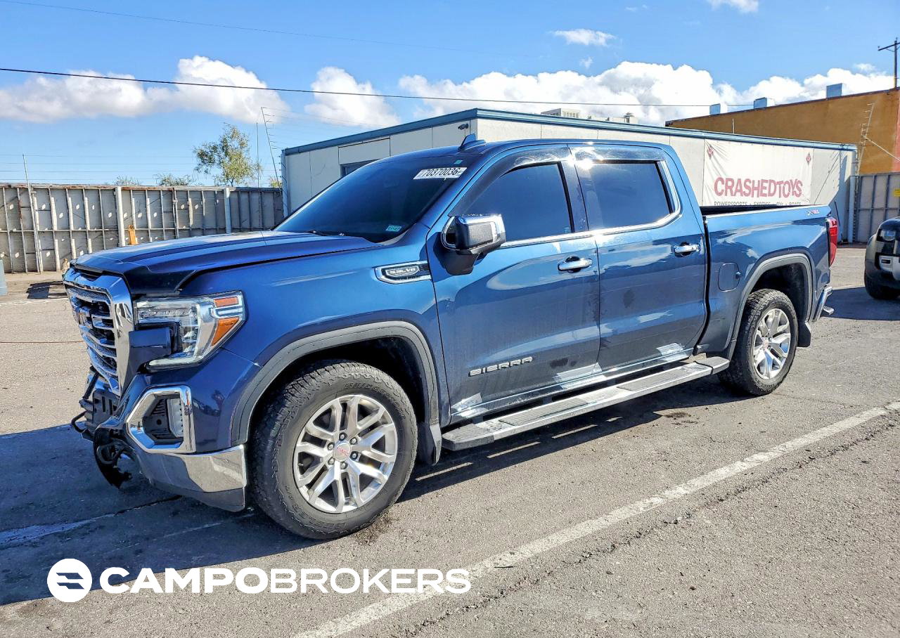 2021 Gmc Sierra K1500 Slt, daño Frontal, Copart lote 70370036