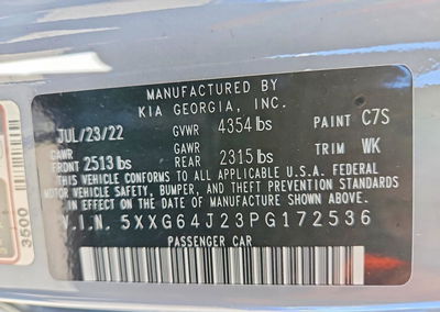 2023 Kia K5 Gt Line, Front End damage, Copart lot 60695256, photo 13 of 15