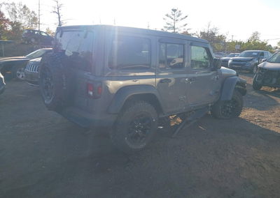 2021 Jeep Wrangler Unlimited Willys 4x4, Right Front damage, Iaai lot 46438952, photo 4 of 16