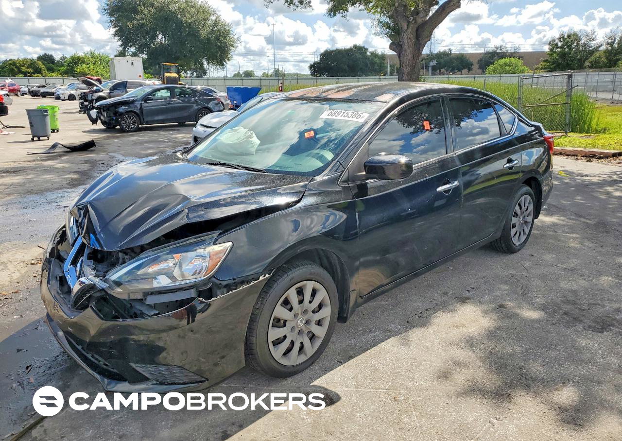 2019 Nissan Sentra S, daño Frontal, Copart lote 68915386