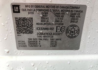 2020 Chevrolet Equinox Premier, Front End damage, Copart lot 74488596, photo 15 of 16