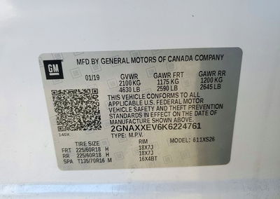 2019 Chevrolet Equinox Premier, daño Frontal, Copart lote 73996206, foto 13 de 13
