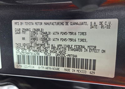 2022 Toyota Tacoma Sr5 V6, Rear End damage, Copart lot 70932146, photo 15 of 15