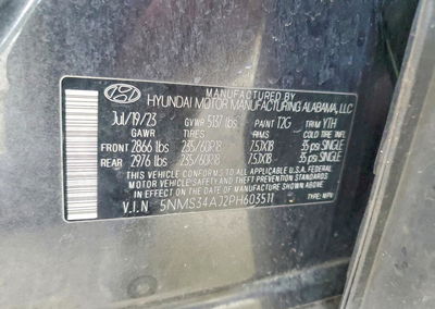 2023 Hyundai Santa Fe Sel Premium, uszkodzenie: Przód, Copart lot 68369476, zdjęcie 12 z 14