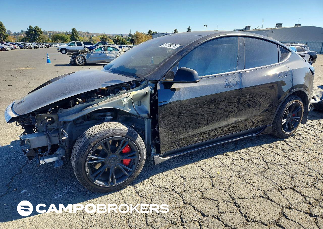 2023 Tesla Model Y, Front End damage, Copart lot 71199276