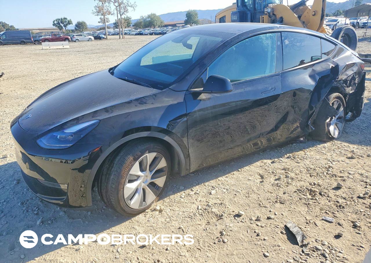 2023 Tesla Model Y, Side damage, Copart lot 69222726