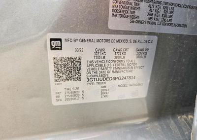2023 Gmc Sierra K1500 Slt, Front End damage, Copart lot 68167156, photo 12 of 14