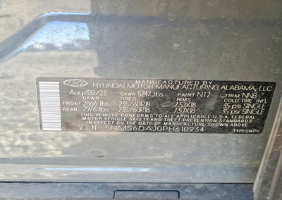 2023 Hyundai Santa Fe Xrt, Front End damage, Copart lot 71033866, photo 12 of 14