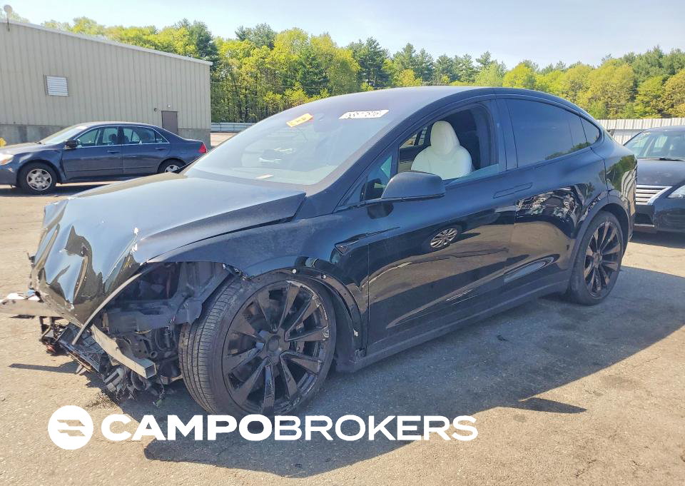 2022 Tesla Model X, daño Frontal, Copart lote 53517816